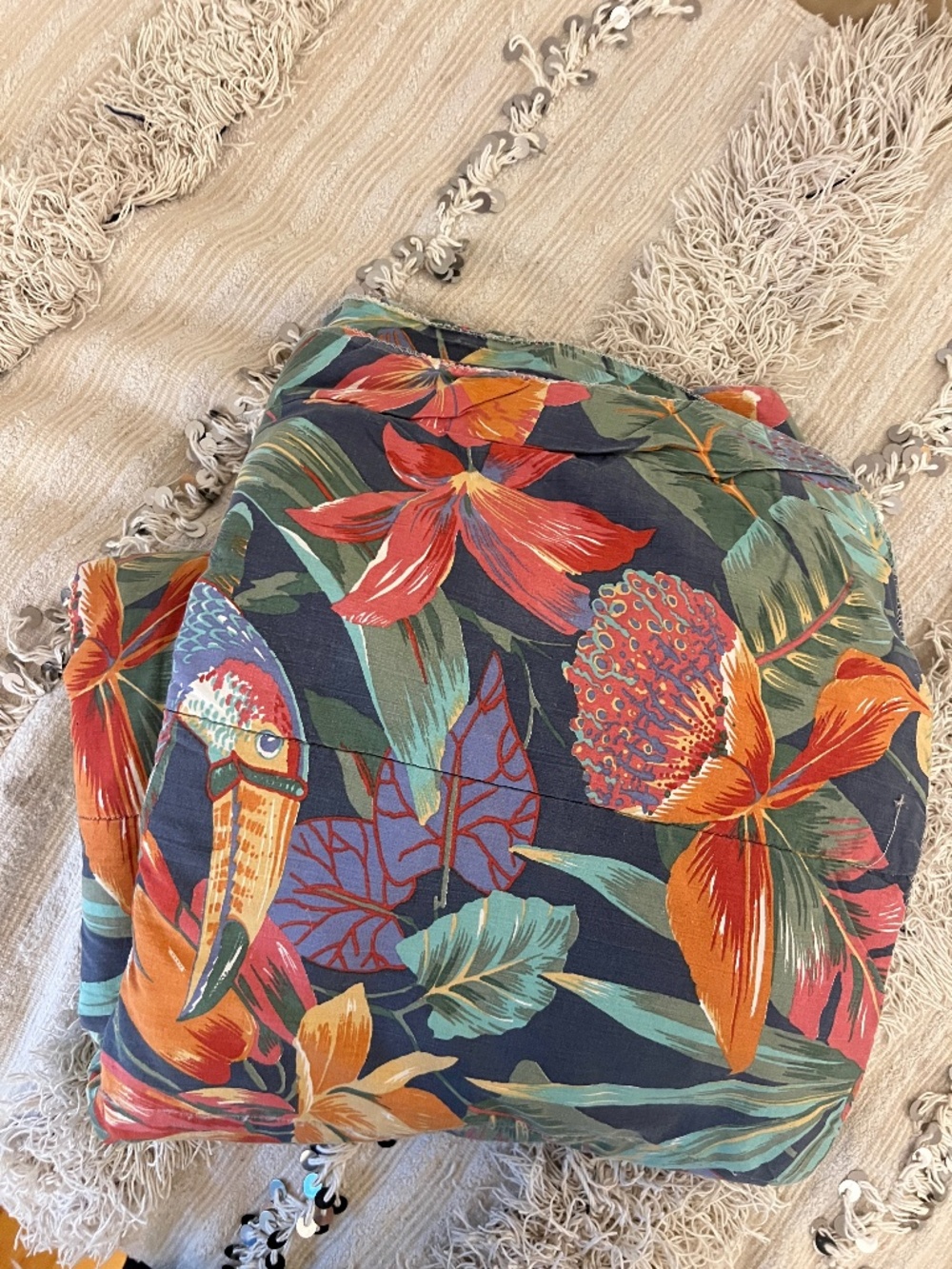 Tropical Botanical Floral Toucan Blanket